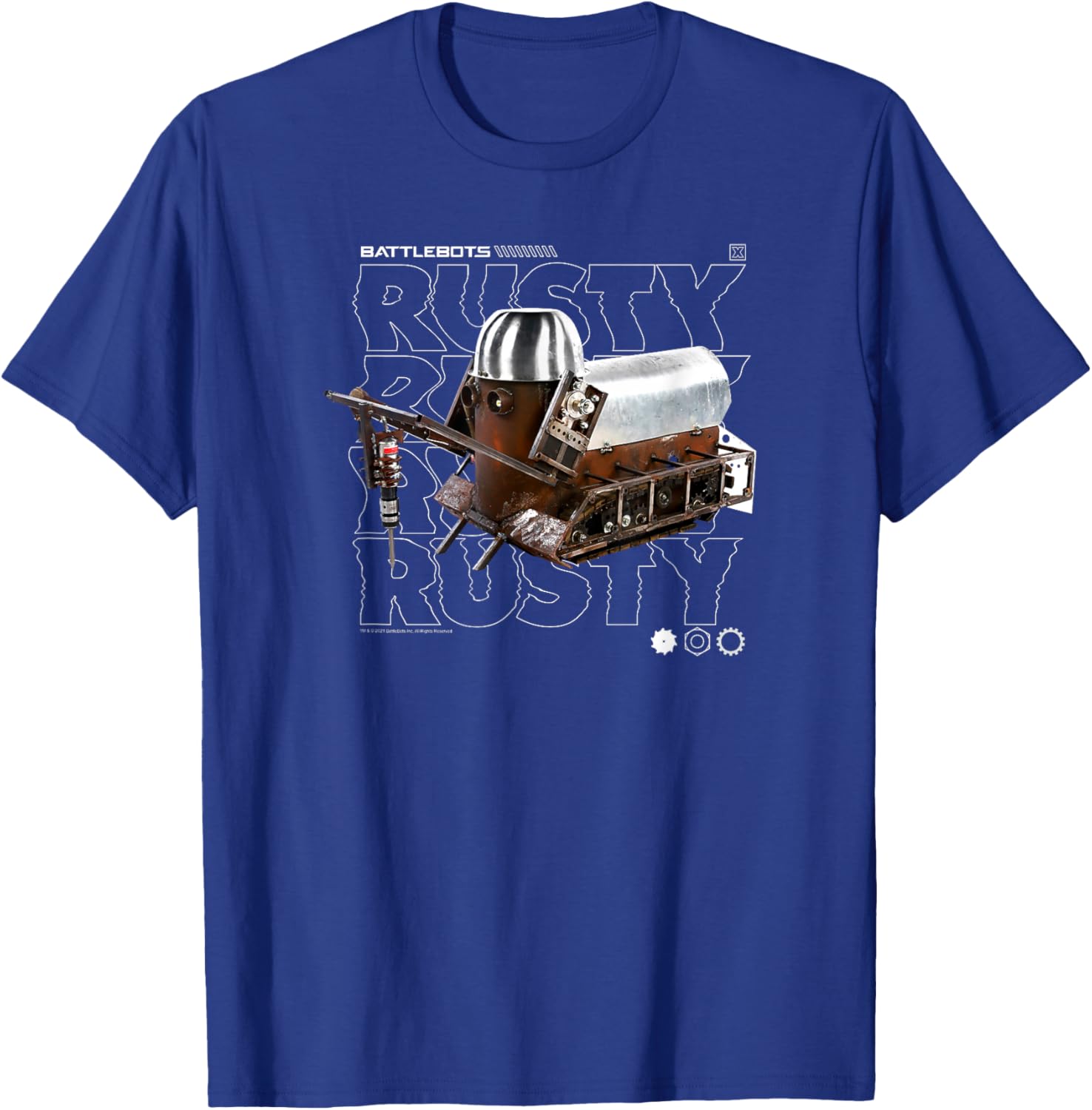 BattleBots Rusty Robot Text Stack T-Shirt - T-Shirt | Royal