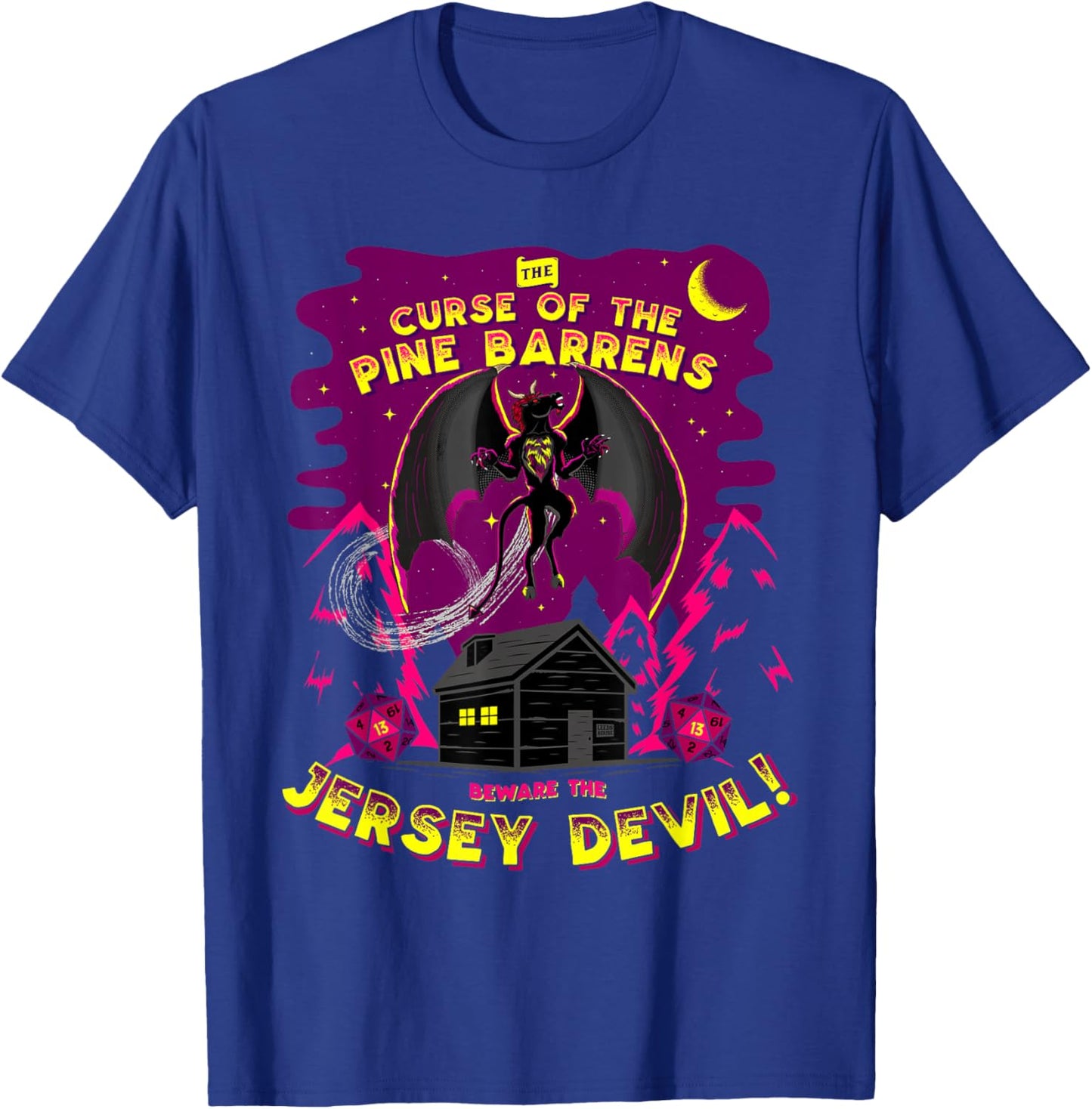 Epic Curse of the Jersey Devil Cryptids of New Jersey T-Shirt - T-Shirt | Royal