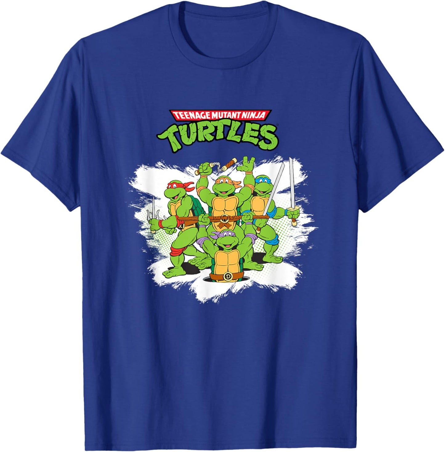 Mademark x Teenage Mutant Ninja Turtles - Original Teenage Mutant Ninja Turtles Classic Retro Logo T-Shirt - T-Shirt | Royal