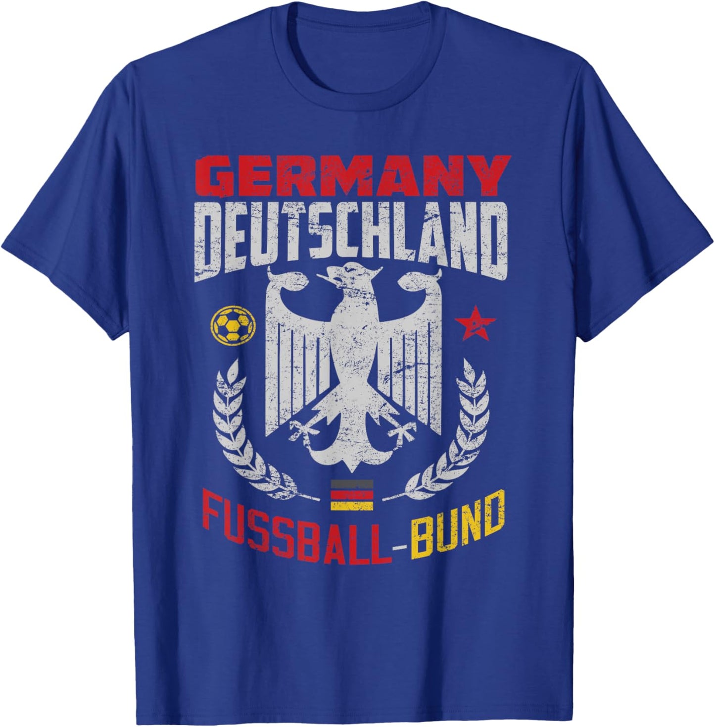 German Football Flag for Germany Germans Soccer Fans T-Shirt - T-Shirt | Royal