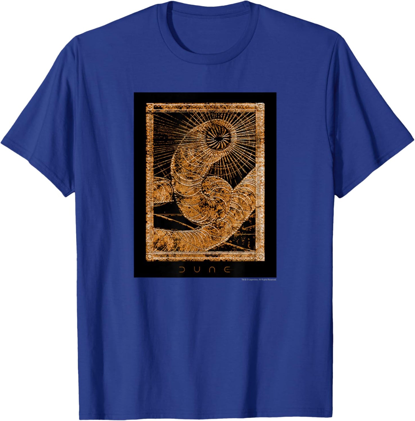 Dune - Golden Sandworm T-Shirt - T-Shirt | Royal