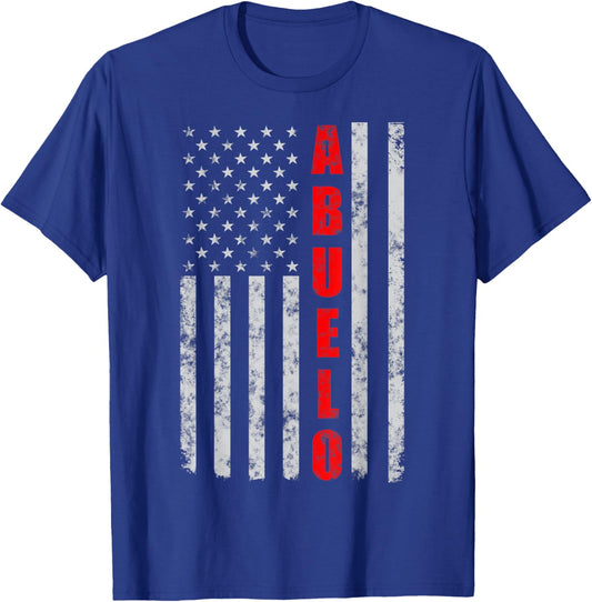 Abuelo Vintage Patriotic fathers day American Flag T-Shirt - T-Shirt | Royal