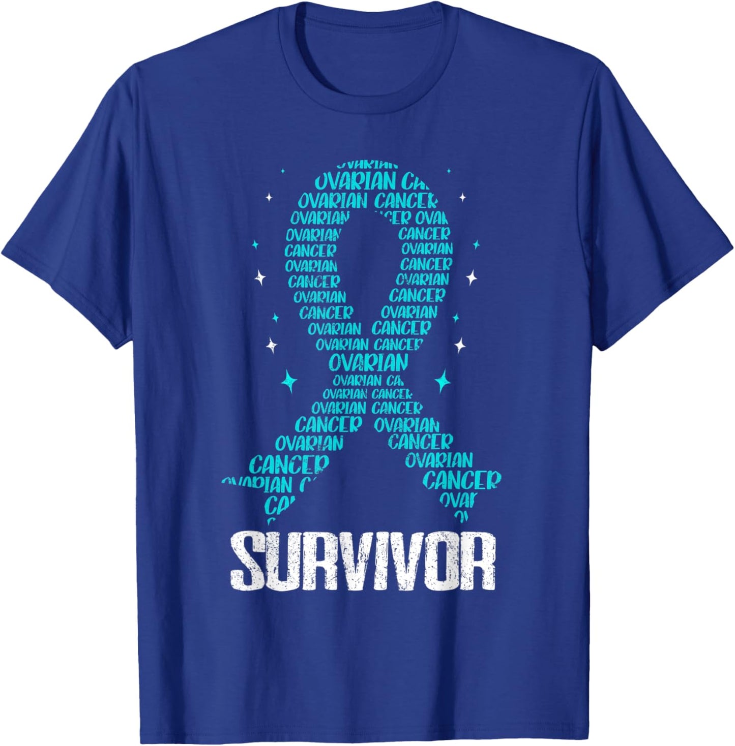 Ovarian Cancer Awareness Fight Cancer Chemotherapy Ovary T-Shirt - T-Shirt | Royal