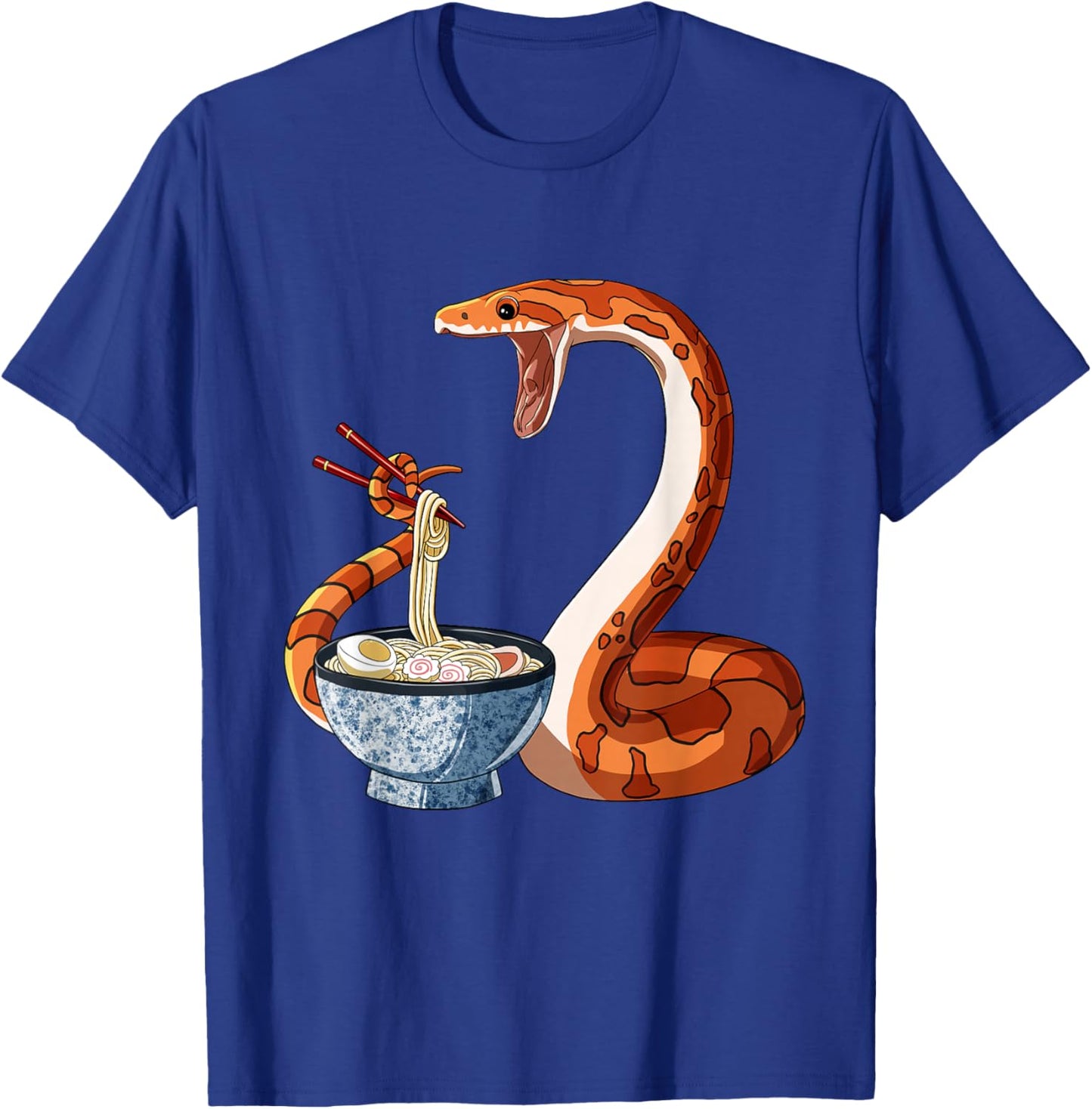 Funny Japanese Kawaii Ramen Corn Snake T-Shirt - T-Shirt | Royal