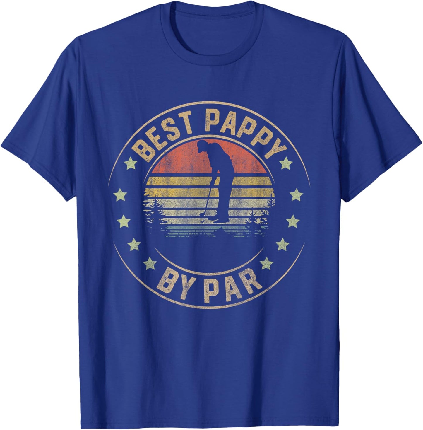 Best Pappy By Par Golf Lover Gifts Fathers Day Golfer T-Shirt - T-Shirt | Royal