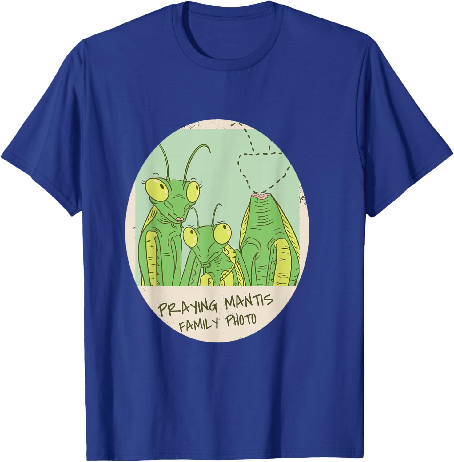 Funny Praying Mantis Family Photo Insects T-Shirt - T-Shirt | Royal