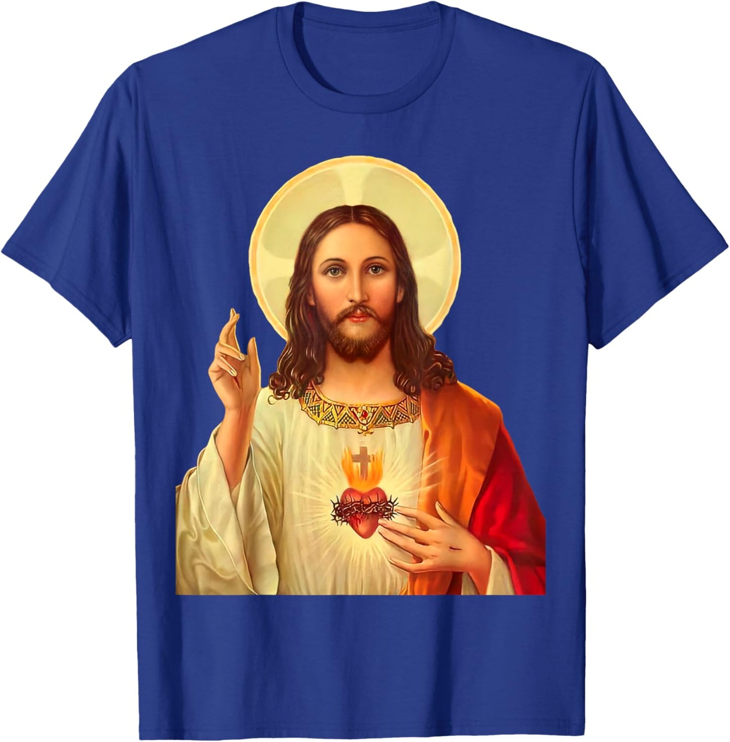 Sacred Heart of Jesus T-Shirt - T-Shirt | Royal