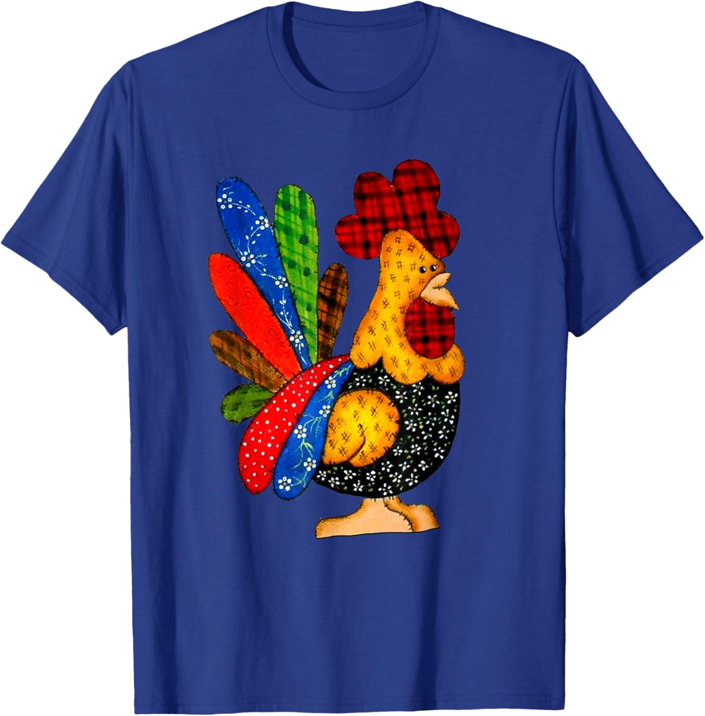 Quilting Chicken Funny Sewing Machine T-Shirt - T-Shirt | Royal