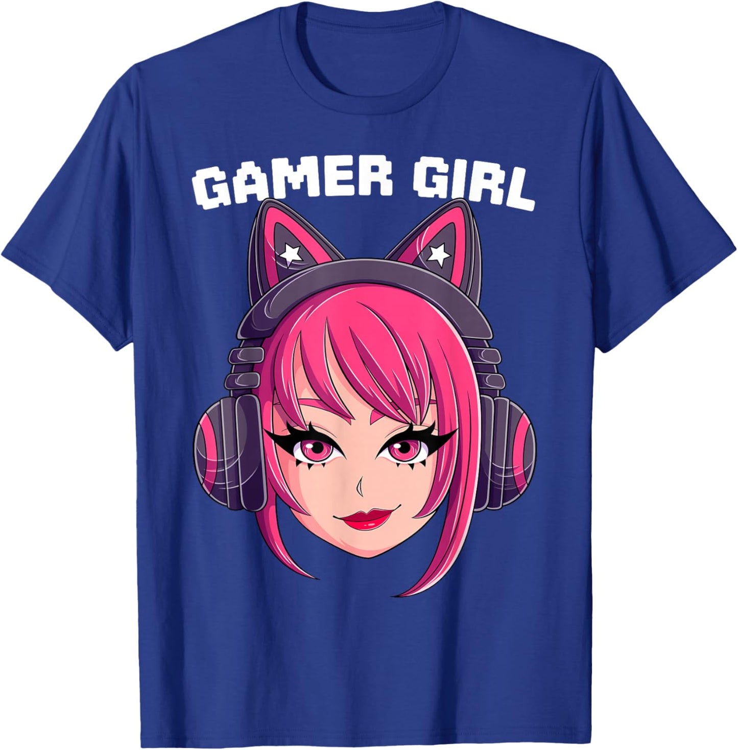 Gamer Anime Girl Anime Video Games Aesthetic Cute Gaming T-Shirt - T-Shirt | Royal