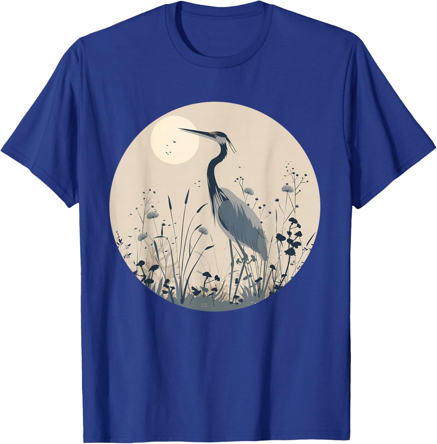 Nice Heron for Birds and Animals Lovers T-Shirt - T-Shirt | Royal