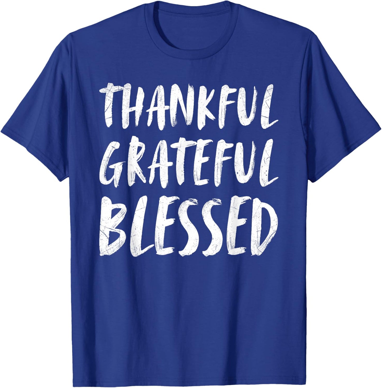 Retro Thankful Grateful Blessed Thanksgiving Men Women Kids T-Shirt - T-Shirt | Royal