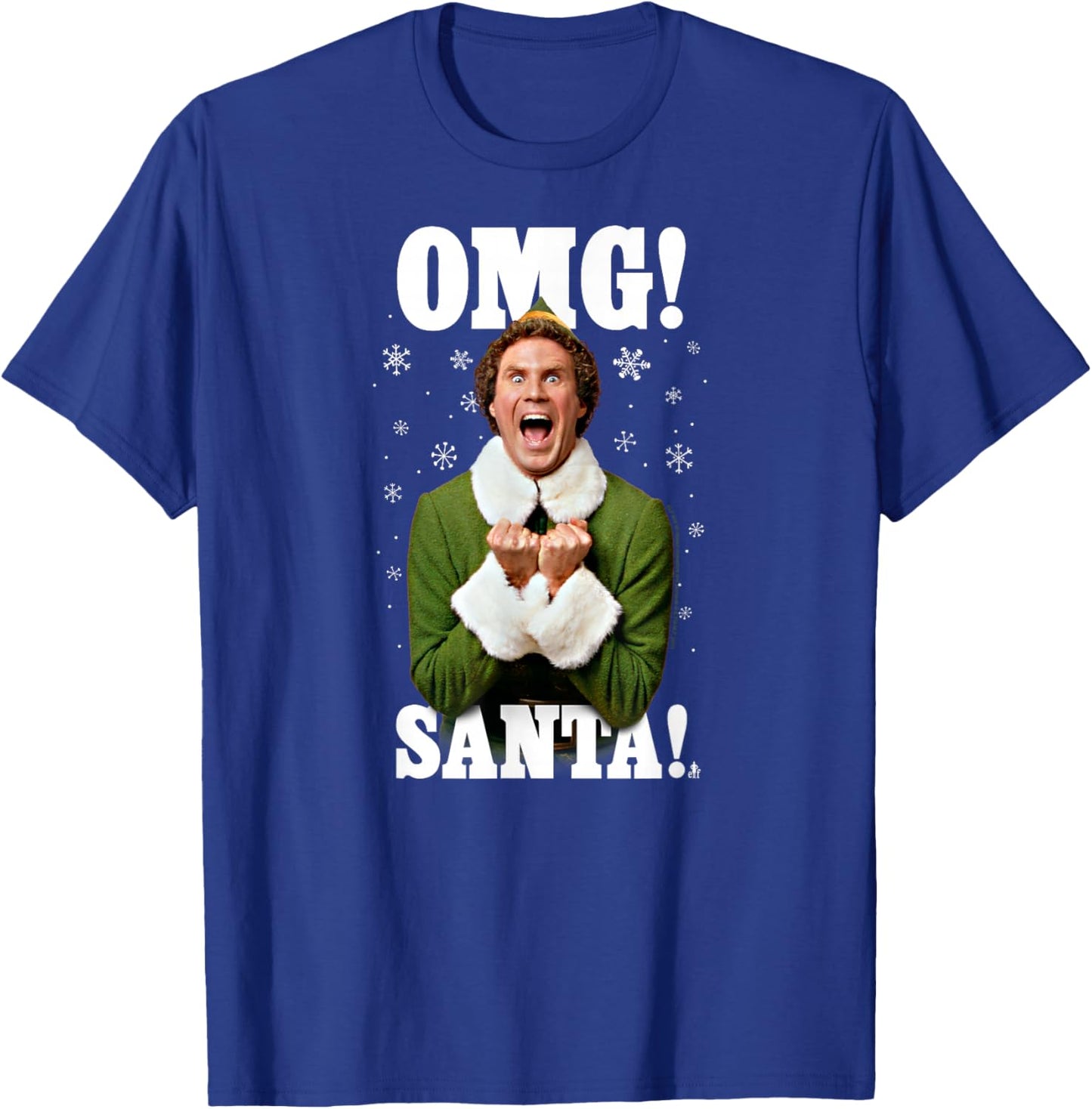 Elf OMG Santa Buddy The Elf Funny Christmas T-Shirt - T-Shirt | Royal