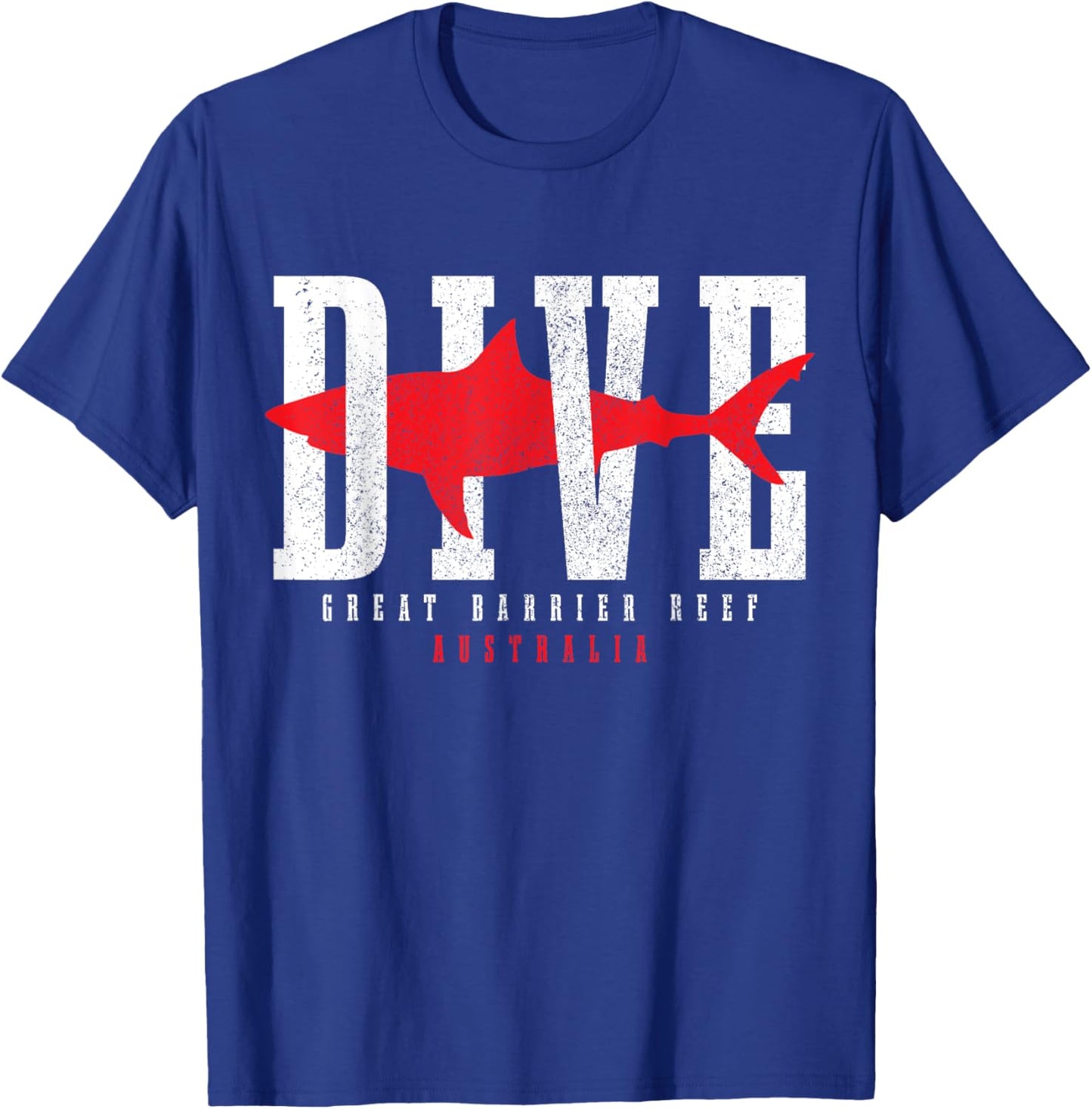 Great Barrier Reef Australia Diving Shark Diver T-Shirt - T-Shirt | Royal