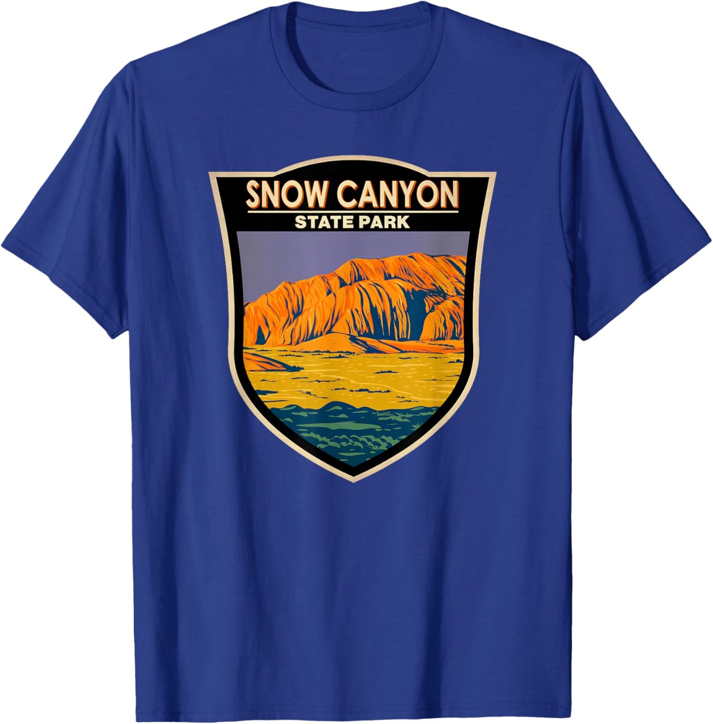 Snow Canyon State Park Utah Badge Vintage T-Shirt - T-Shirt | Royal
