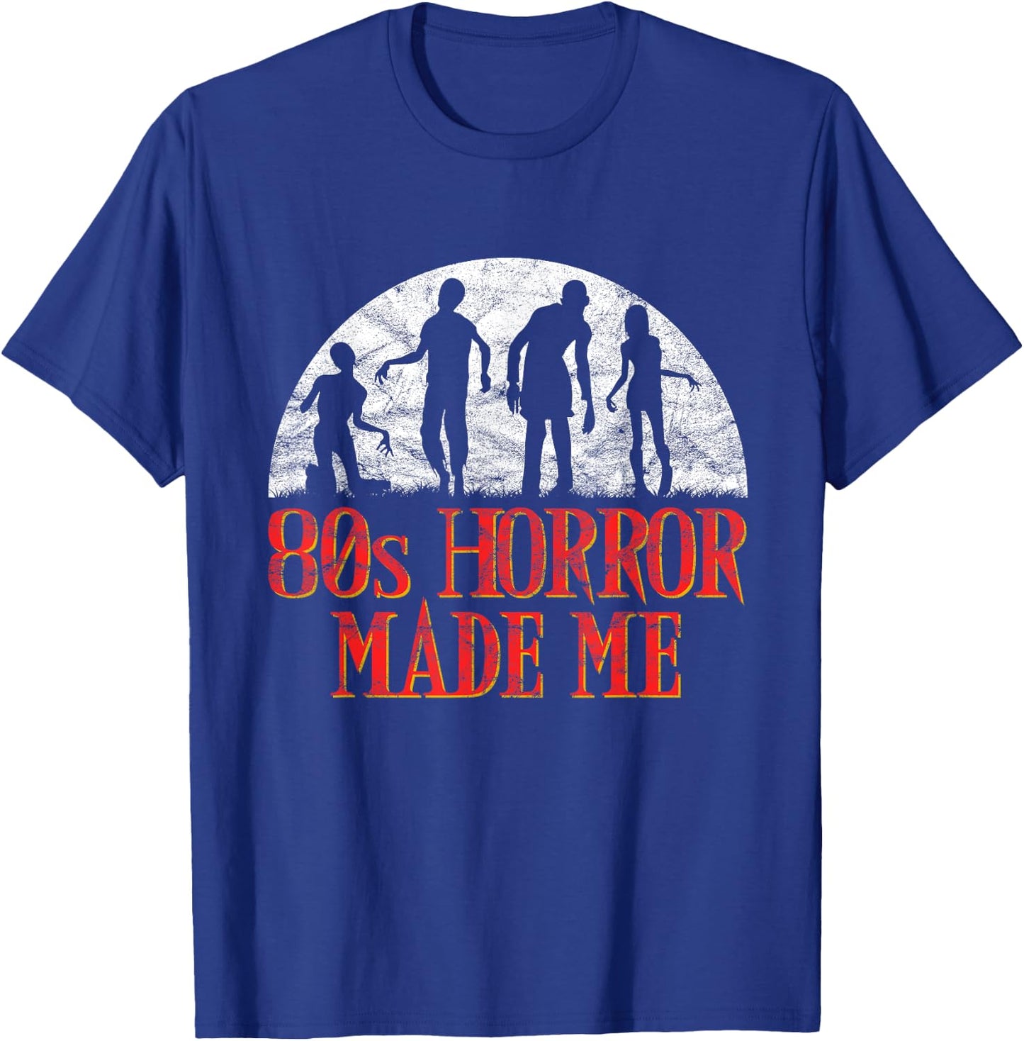 Retro Zombies 80s Horror Made Me T-Shirt - T-Shirt | Royal