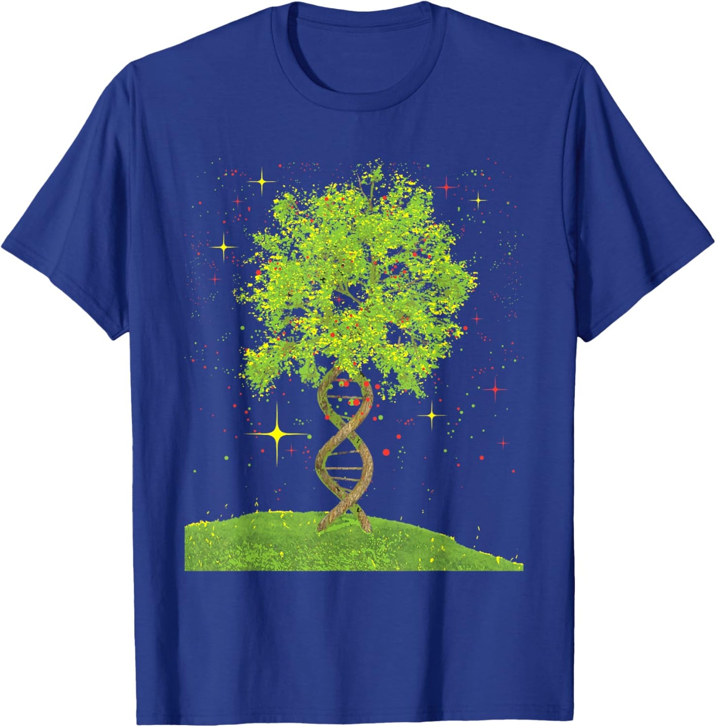 DNA Tree - Biologist Biology Student Science Earth Day T-Shirt - T-Shirt | Royal