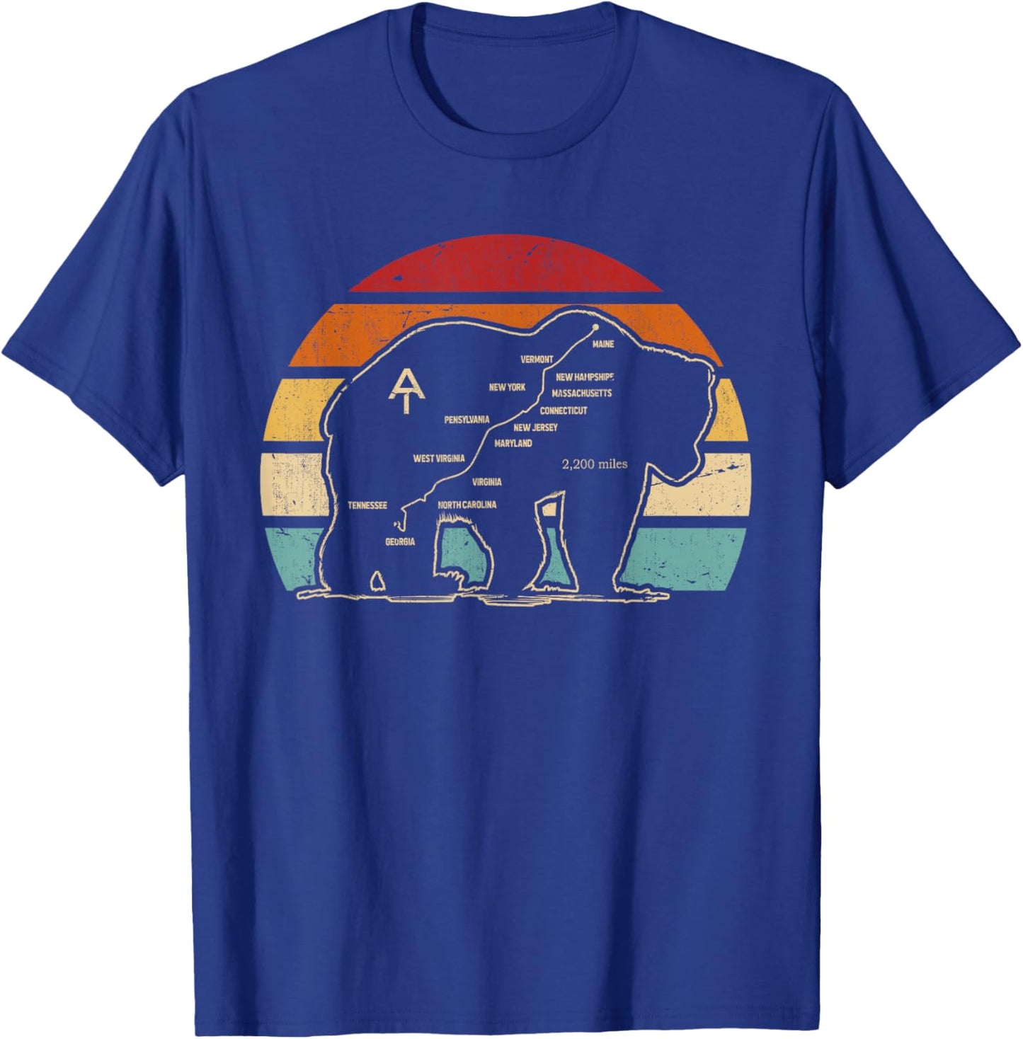 Appalachian Trail, Bear Symbol Of Appalachian National Park T-Shirt - T-Shirt | Royal