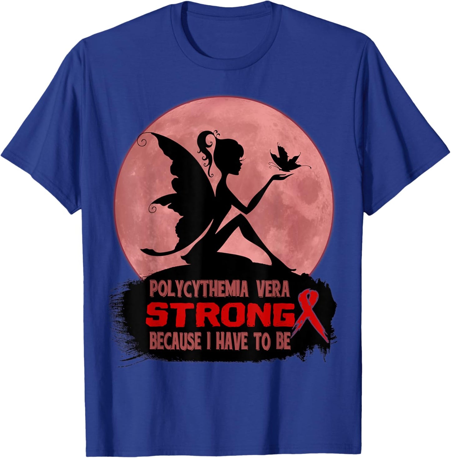 polycythemia vera Awareness designs -Adults Black Short Sleeve Modern Classic Small T-Shirt - T-Shirt | Royal