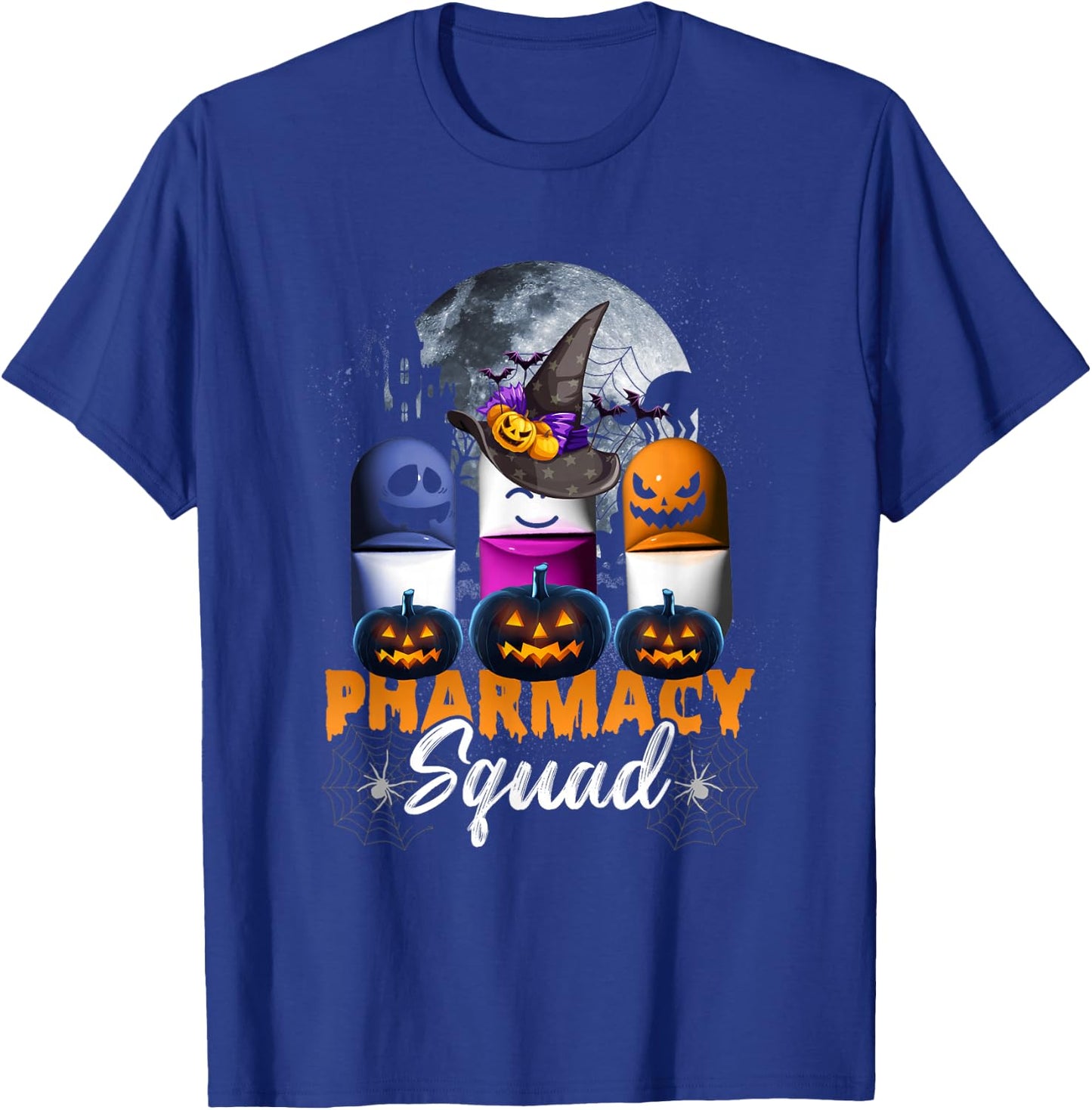 Witch Pills Pharmacy Pharmacist Squad Halloween Costume T-Shirt - T-Shirt | Royal