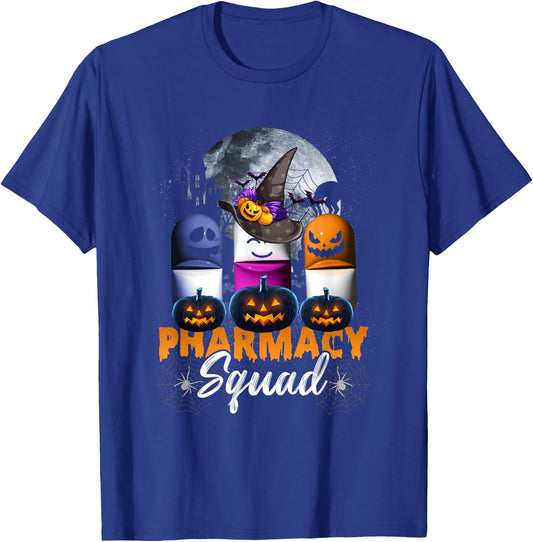 Witch Pills Pharmacy Pharmacist Squad Halloween Costume T-Shirt - T-Shirt | Royal