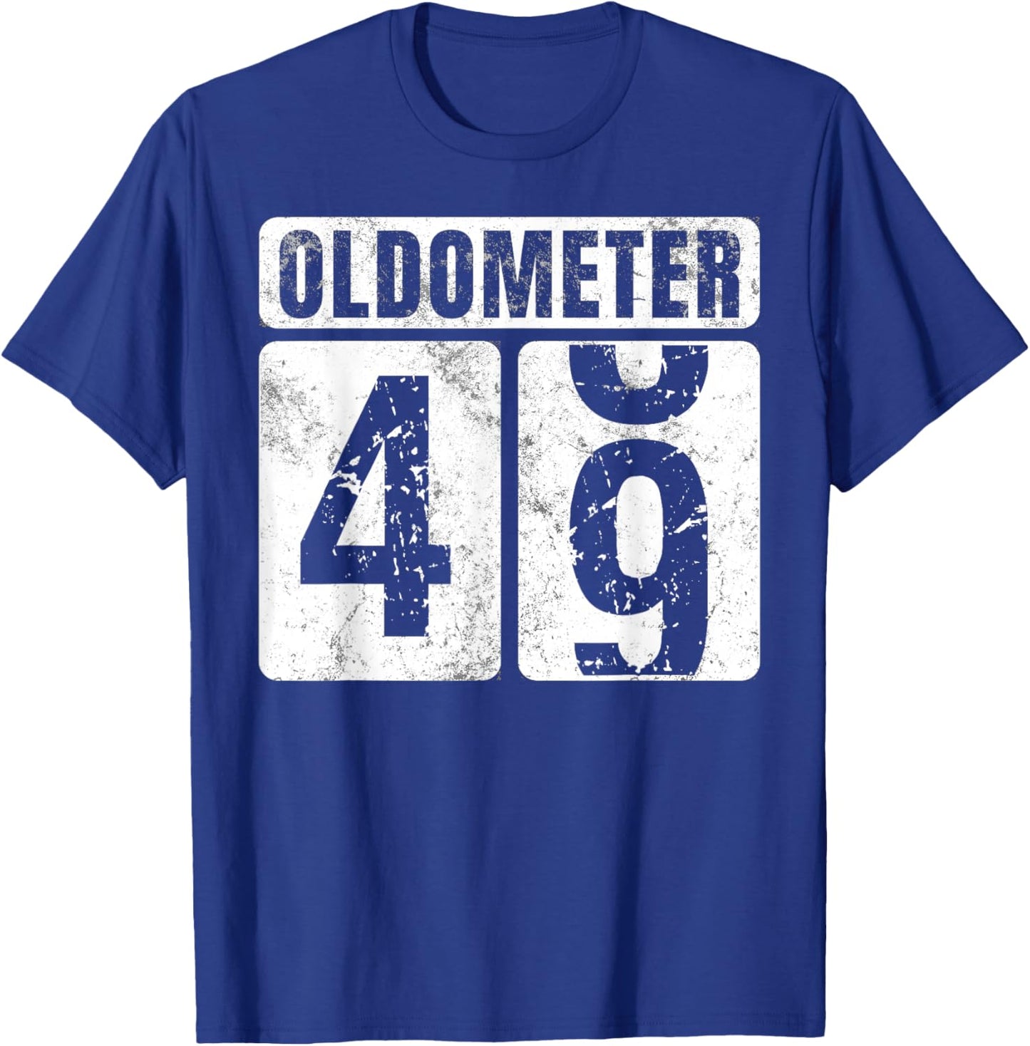 Oldometer 49 Shirt Vintage Funny 49th Birthday Gift T-Shirt - T-Shirt | Royal