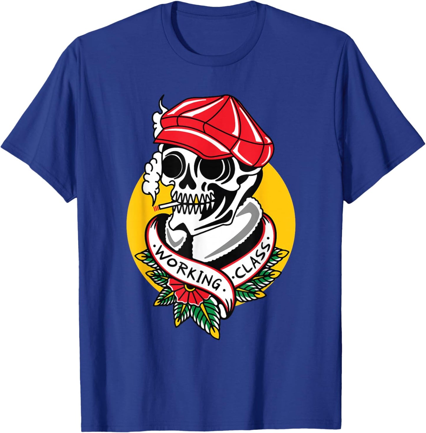 Working Class American Traditional Tattoo Old School Flash T-Shirt - T-Shirt | Royal