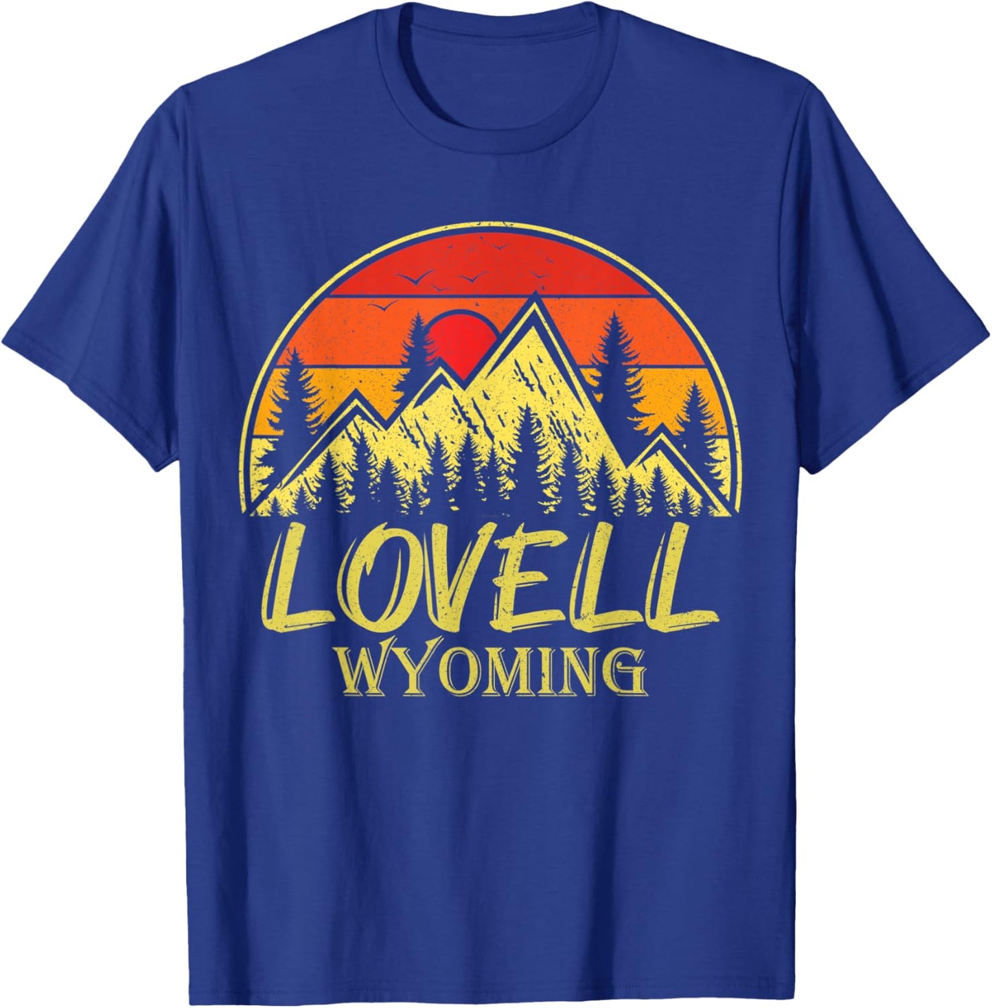 Vintage Lovell Wyoming WY Mountains Hike Hiking Souvenir T-Shirt - T-Shirt | Royal