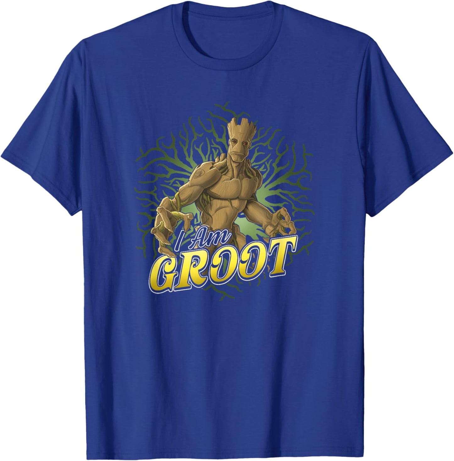Marvel Guardians Of The Galaxy I Am Adult Groot Roots Poster T-Shirt - T-Shirt | Royal