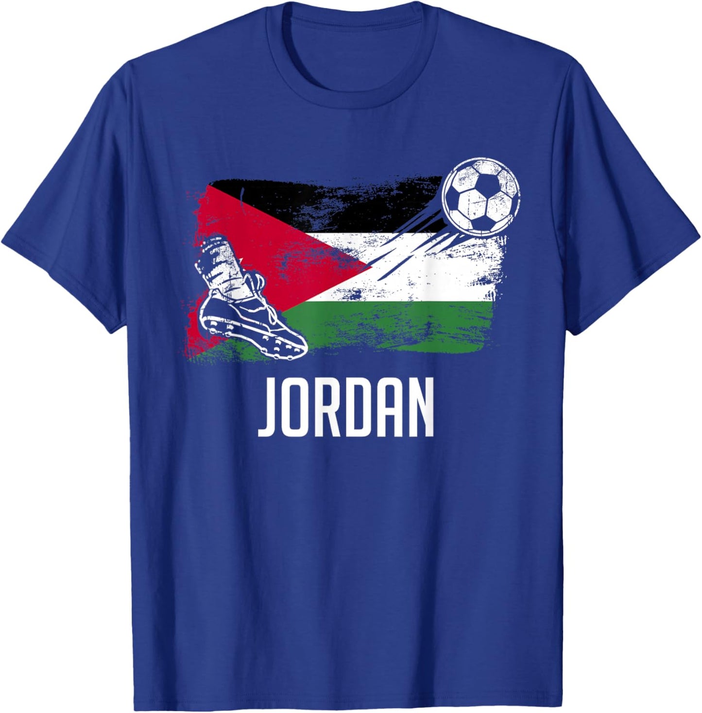 Jordan Flag Jersey Jordanian Soccer Team Jordanian T-Shirt - T-Shirt | Royal