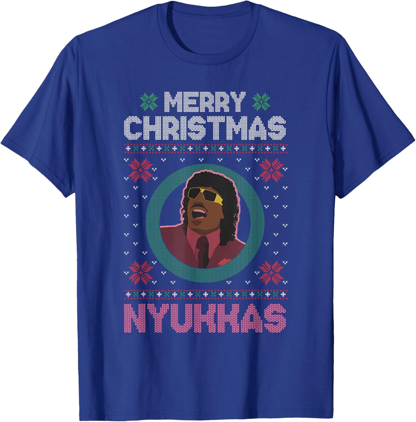 Merry Christmas Nyukkas Funny Christmas Apparel T-Shirt - T-Shirt | Royal