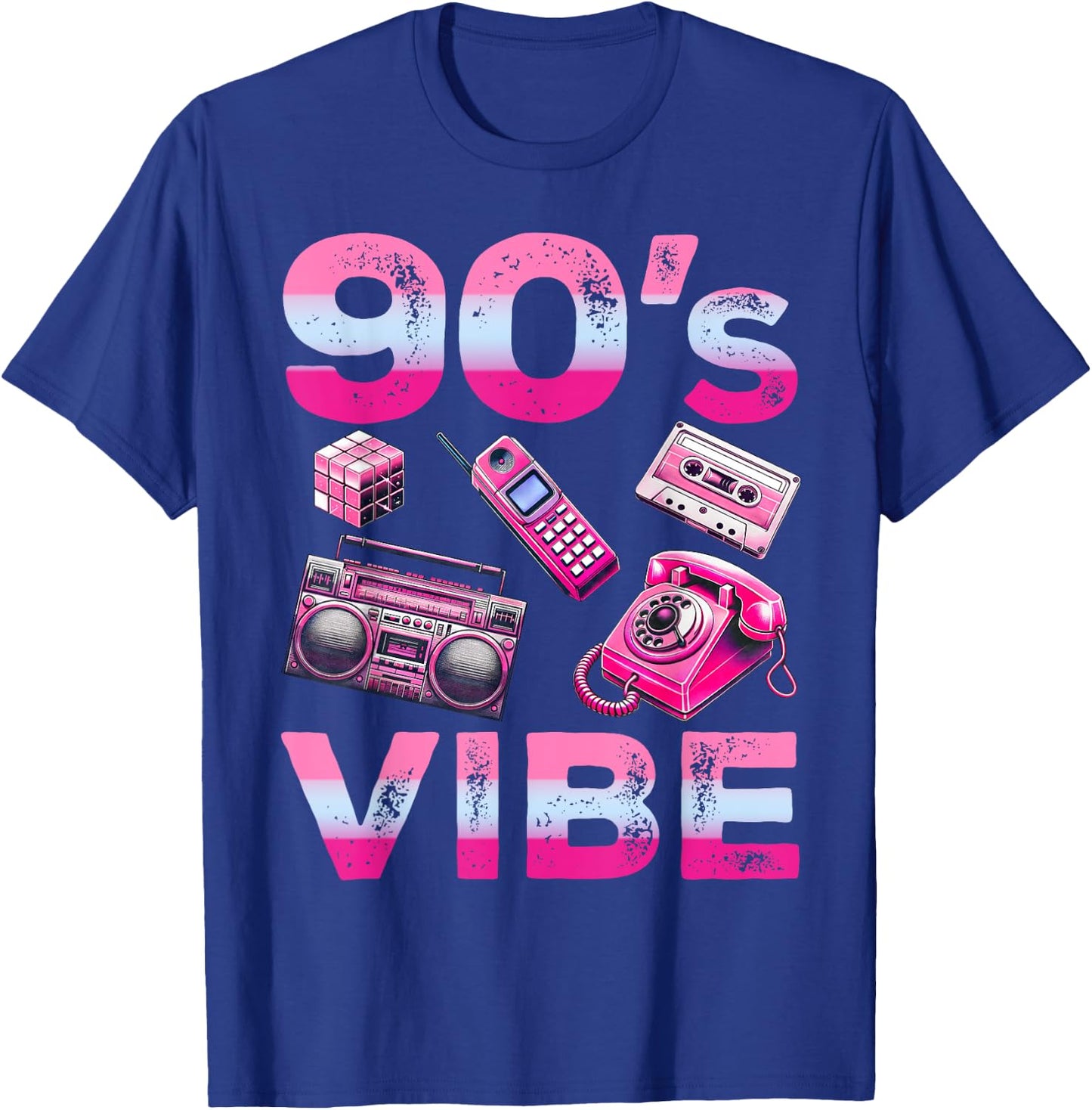 90s Vibe 1990s Vintage Style Nineties Retro Party T-Shirt - T-Shirt | Royal