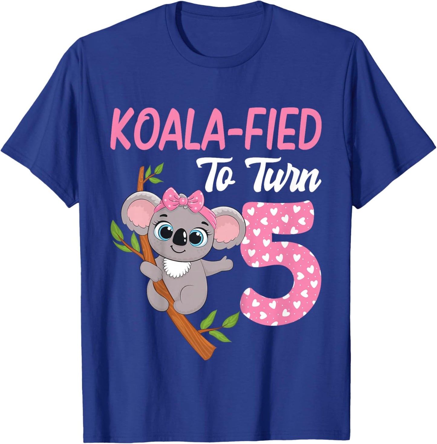 5 Year Old Koala 5th Birthday Party Animal Koala Lover T-Shirt - T-Shirt | Royal