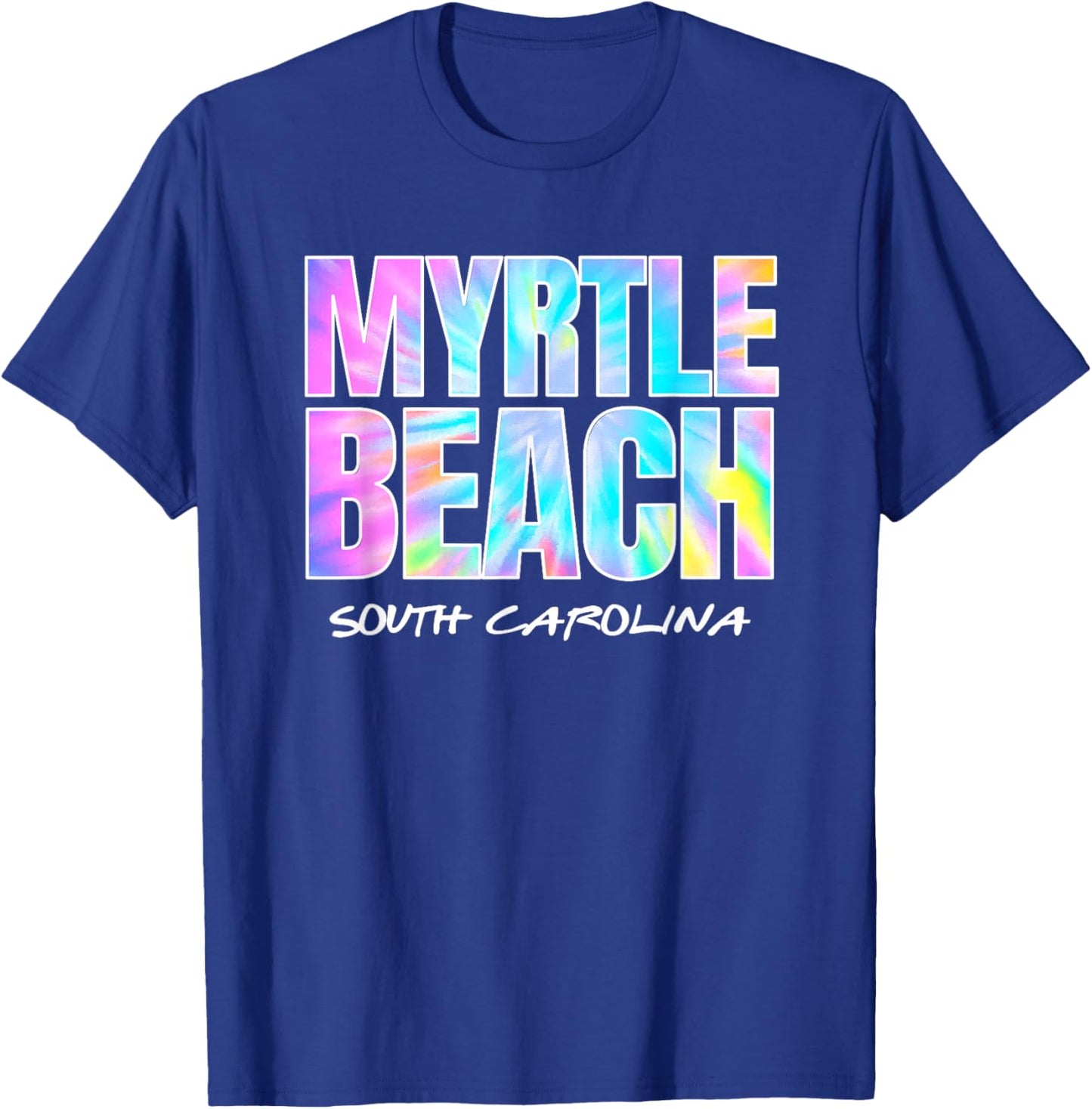 Vintage Tie Dye Myrtle Beach South Carolina Souvenir T-Shirt - T-Shirt | Royal