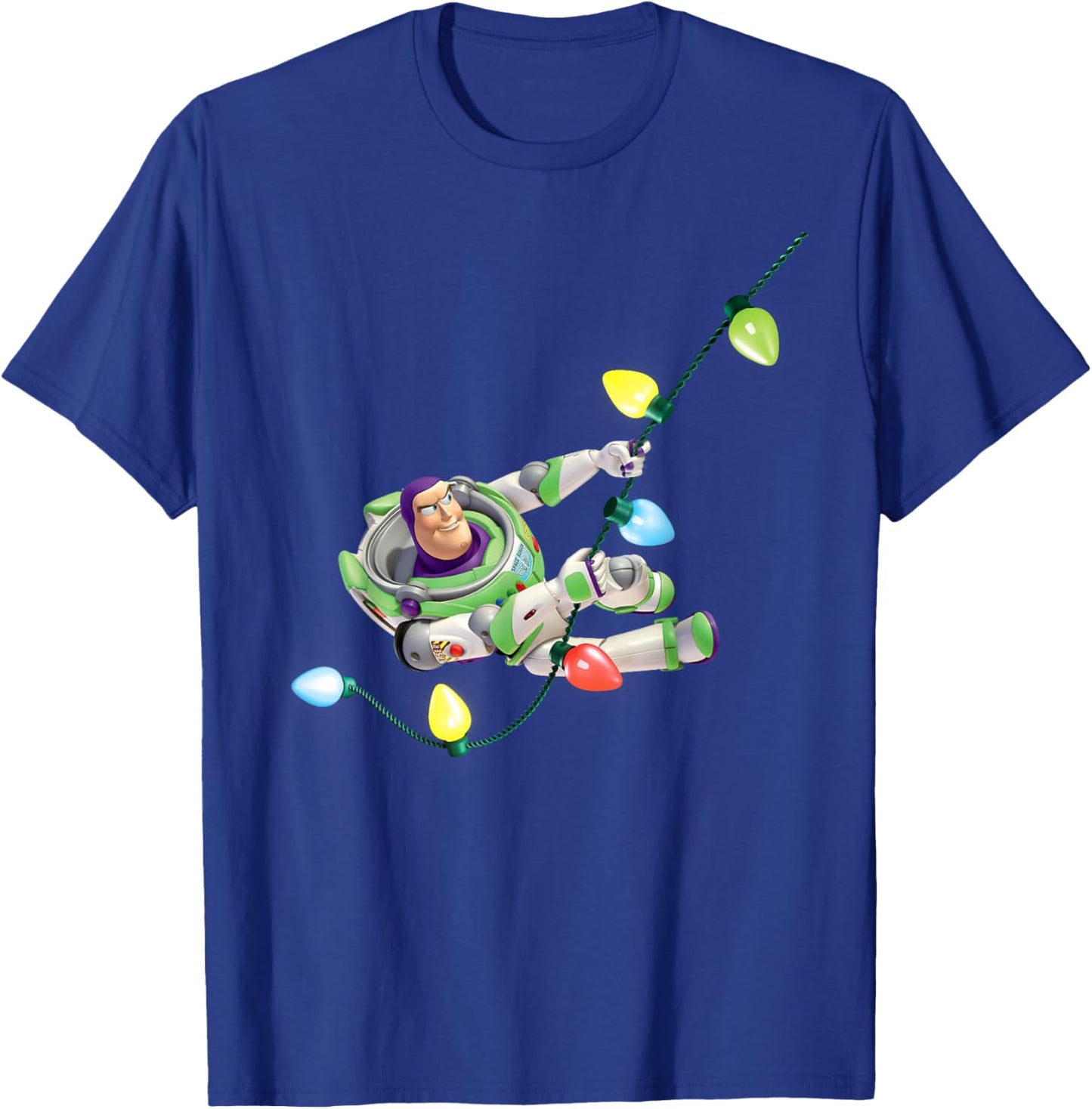 Disney Pixar Toy Story Buzz Lightyear Christmas Lights T-Shirt - T-Shirt | Royal