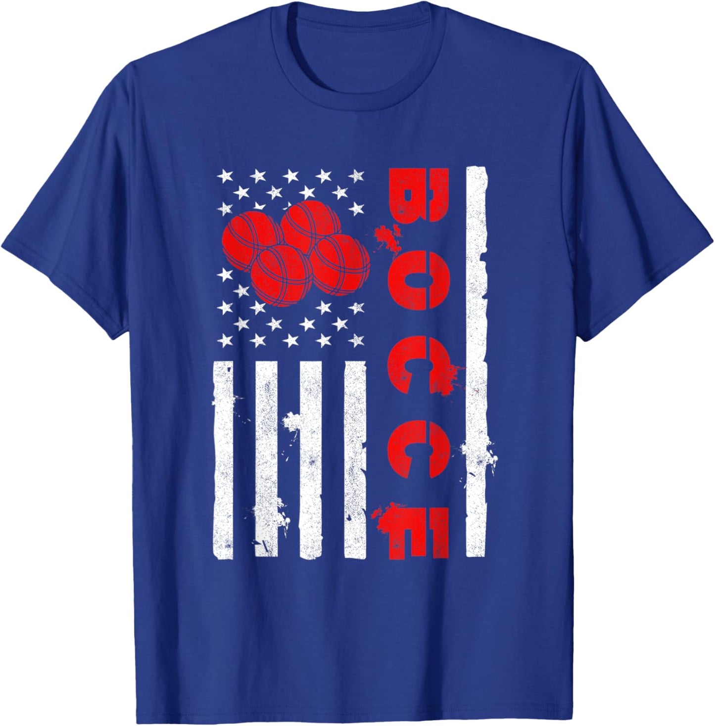 American Flag Bocce Ball Player USA Bocce Team Kids Men T-Shirt - T-Shirt | Royal