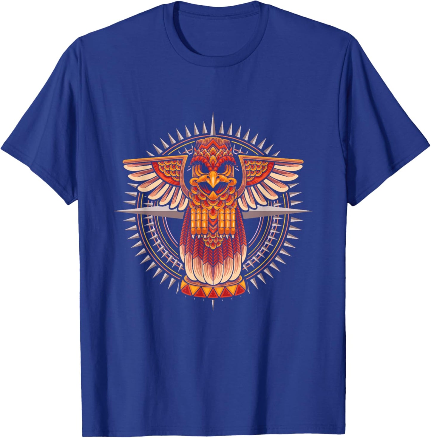Aztec Symbol Bird Warrior Mexican Maya History Archeology T-Shirt - T-Shirt | Royal