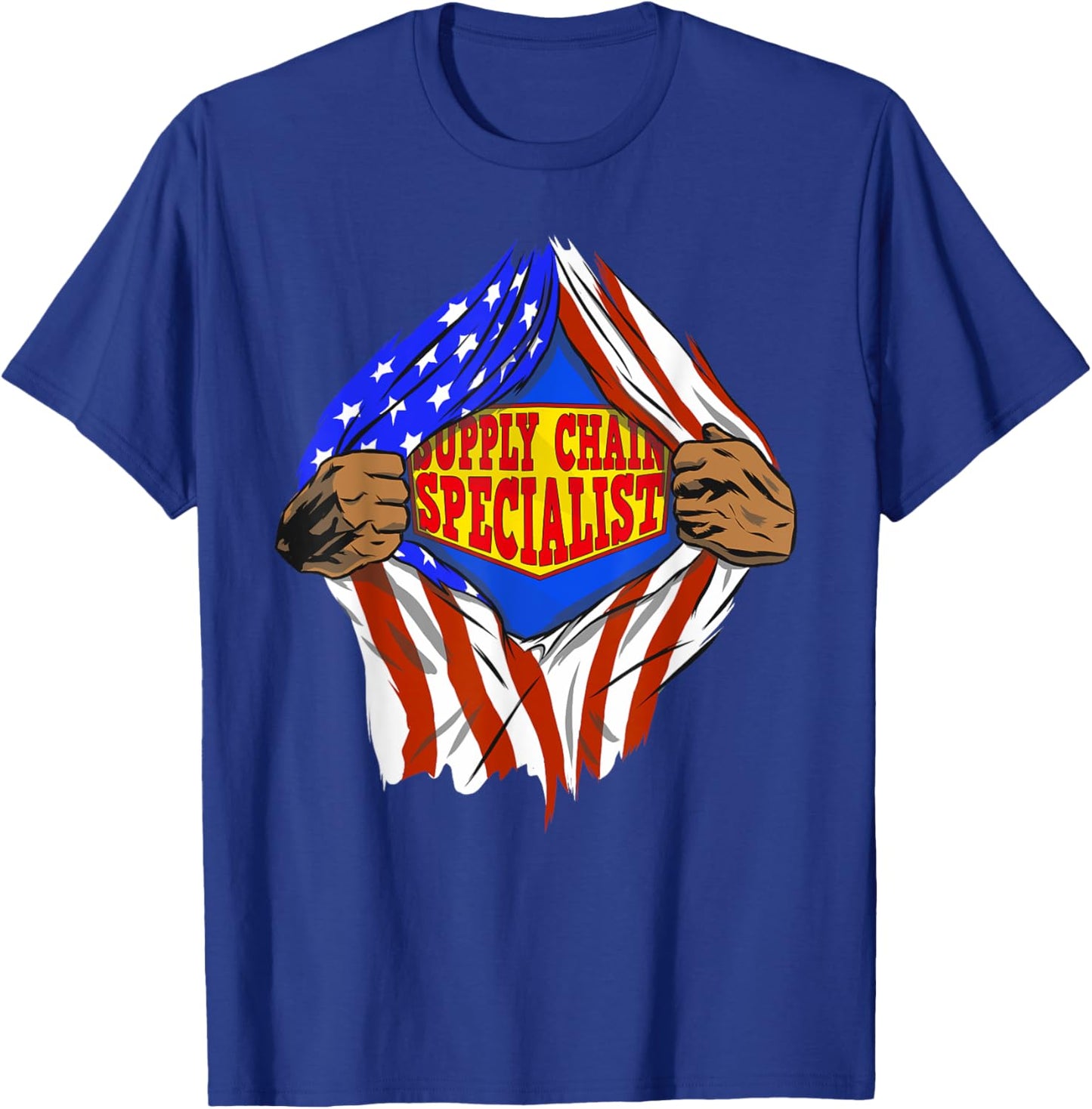Funny Super Supply Chain Specialist Hero Job T-Shirt - T-Shirt | Royal