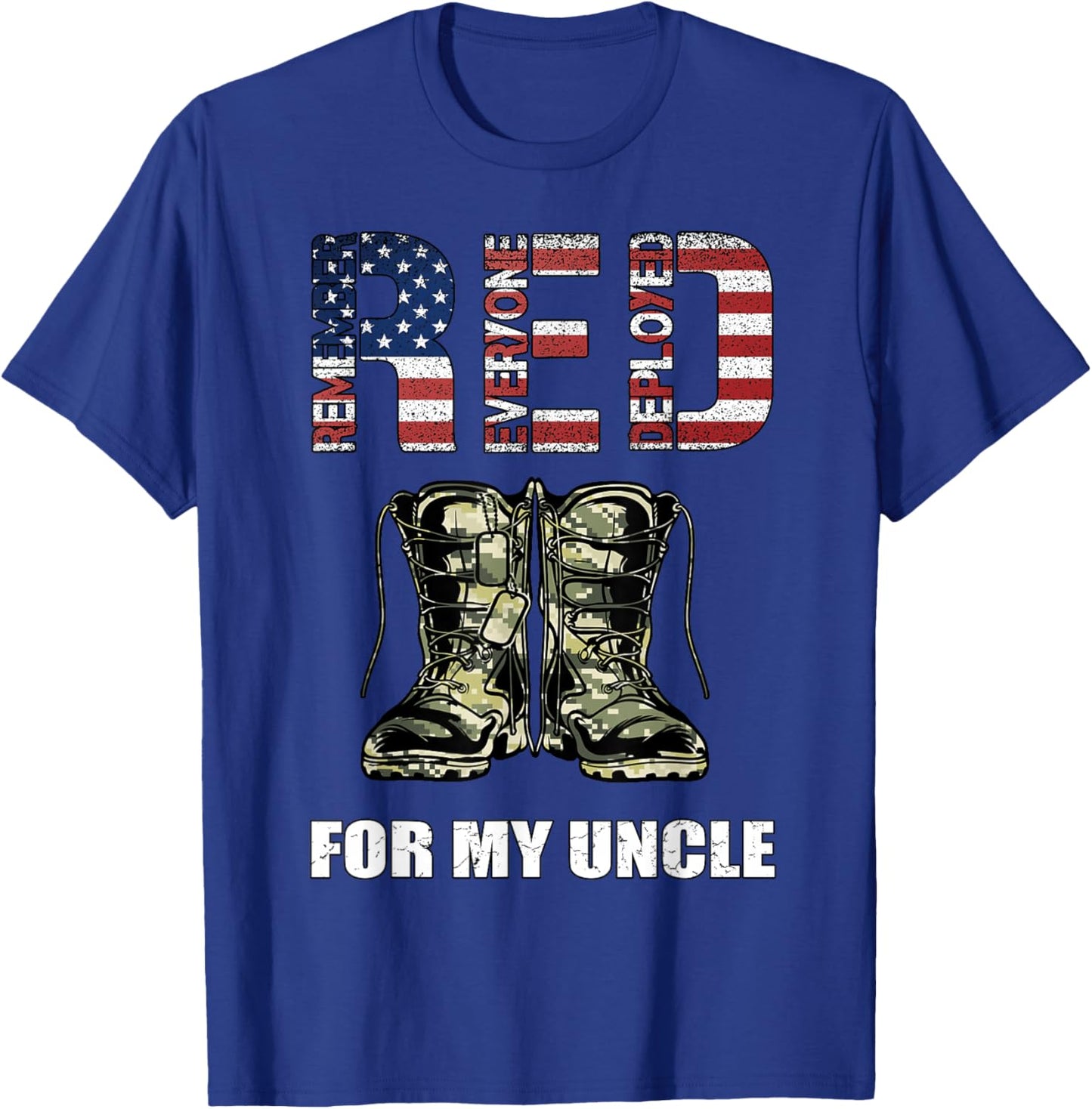RED Friday For My Uncle Remember Everyone Deployed T-Shirt - T-Shirt | Royal