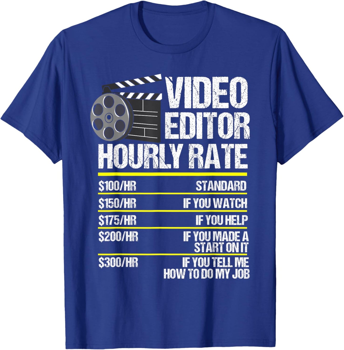 Video Editing Film Making video editor videographer T-Shirt - T-Shirt | Royal