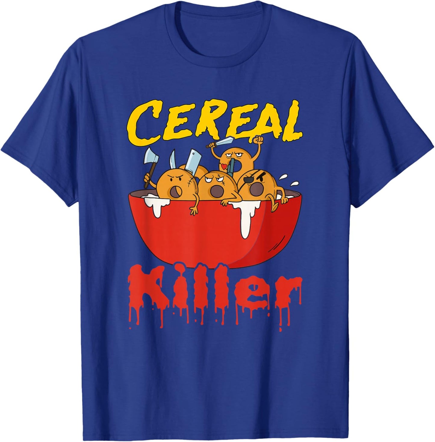 Serial Killer Parody Cereal Killer T-Shirt - T-Shirt | Royal