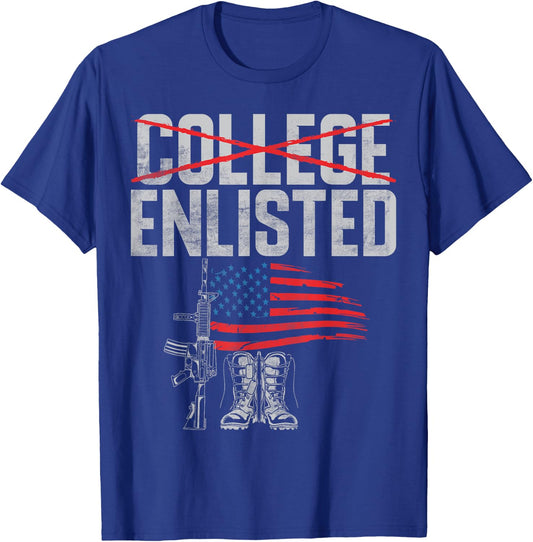 Veterans Day College Enlisted Trending Soldier Women Heroes T-Shirt - T-Shirt | Royal