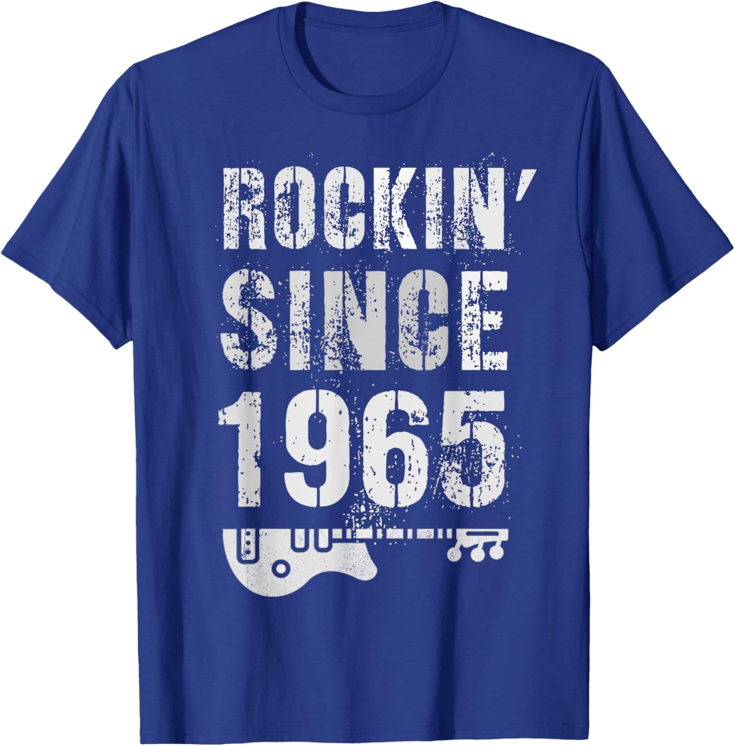 Rockin' Awesome Since 1965 Legendary Rockstar 60th Birthday T-Shirt - T-Shirt | Royal