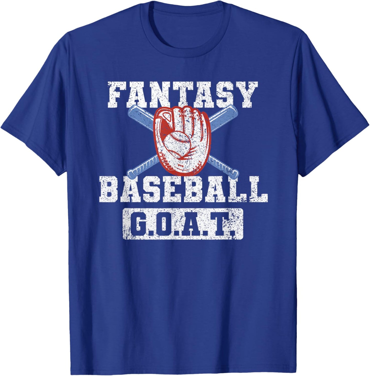 Funny Fantasy Baseball League Fantasy Baseball GOAT T-Shirt - T-Shirt | Royal