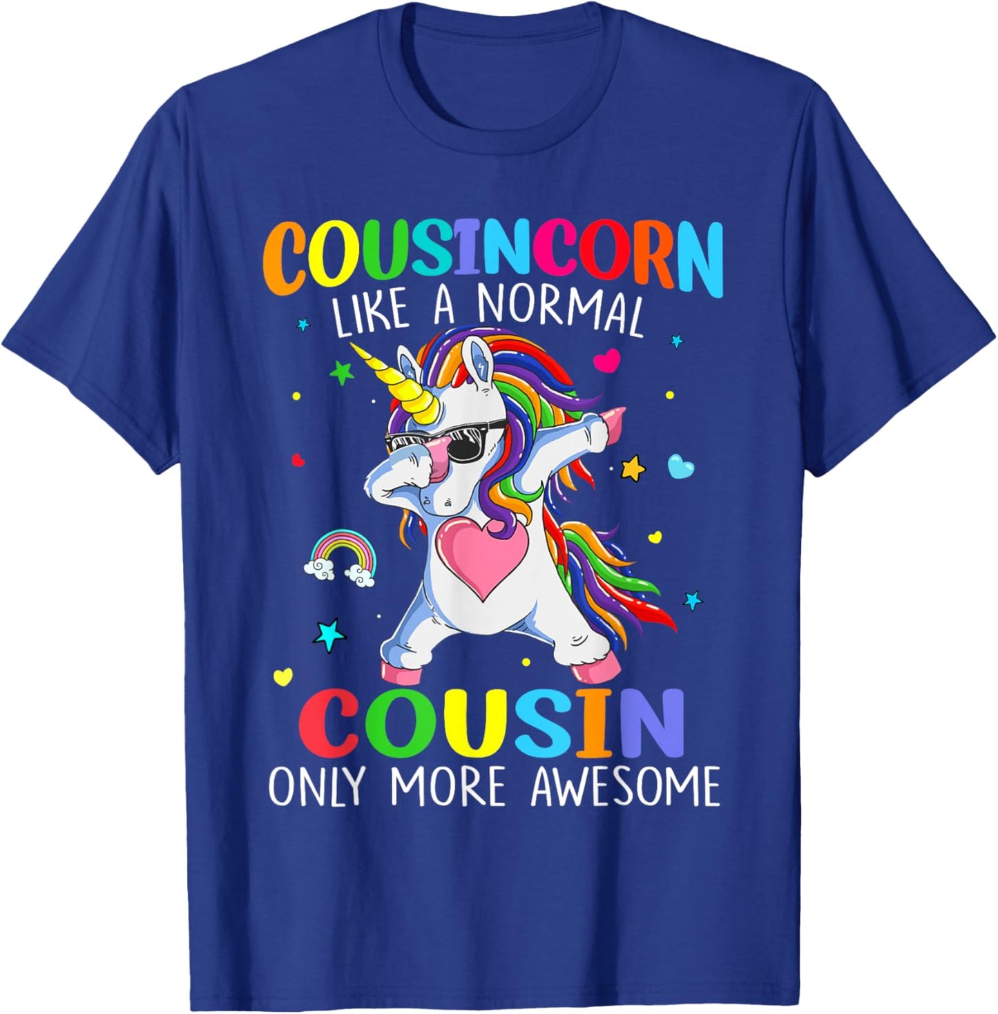 Cousincorn Like A Cousin Only Awesome Dabbing Unicorn T-Shirt - T-Shirt | Royal