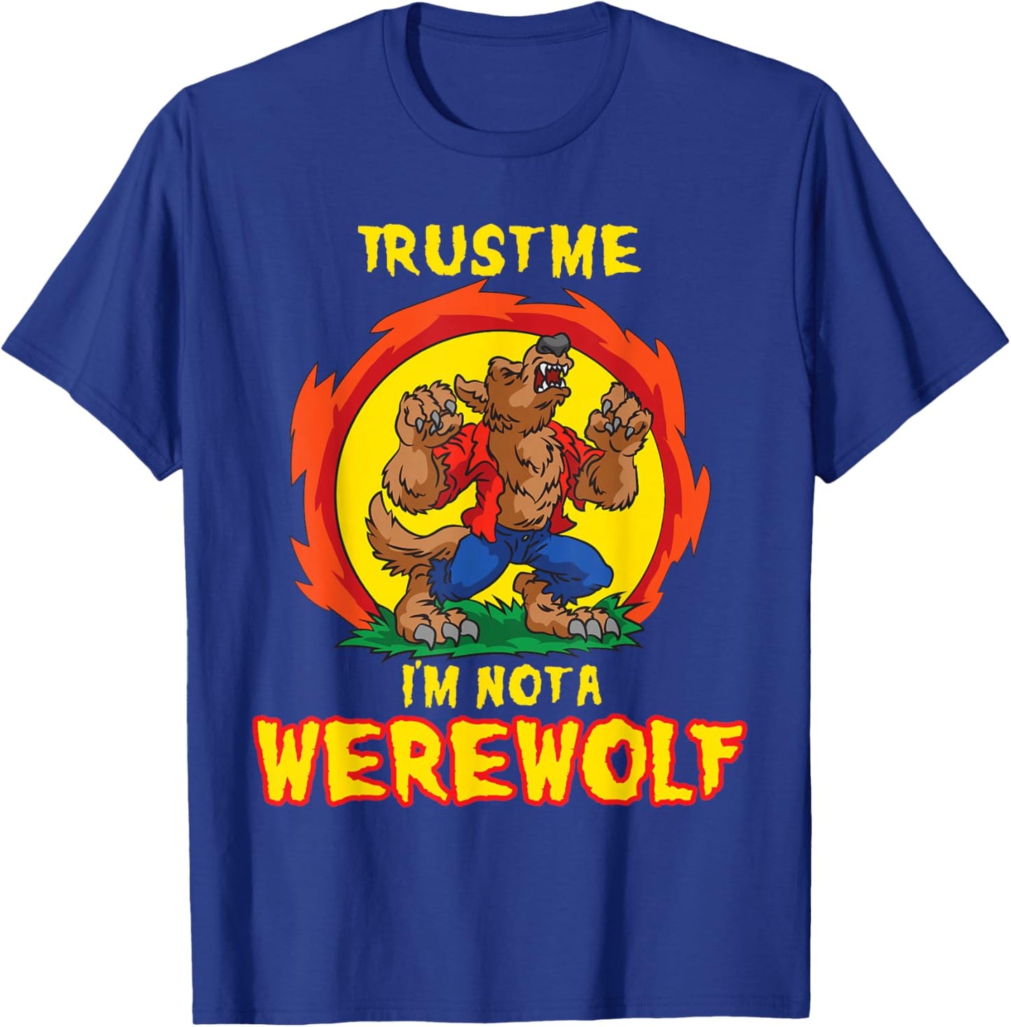 Trust Me I'am Not A Werewolf - Were Wolf Howling For Kids T-Shirt - T-Shirt | Royal