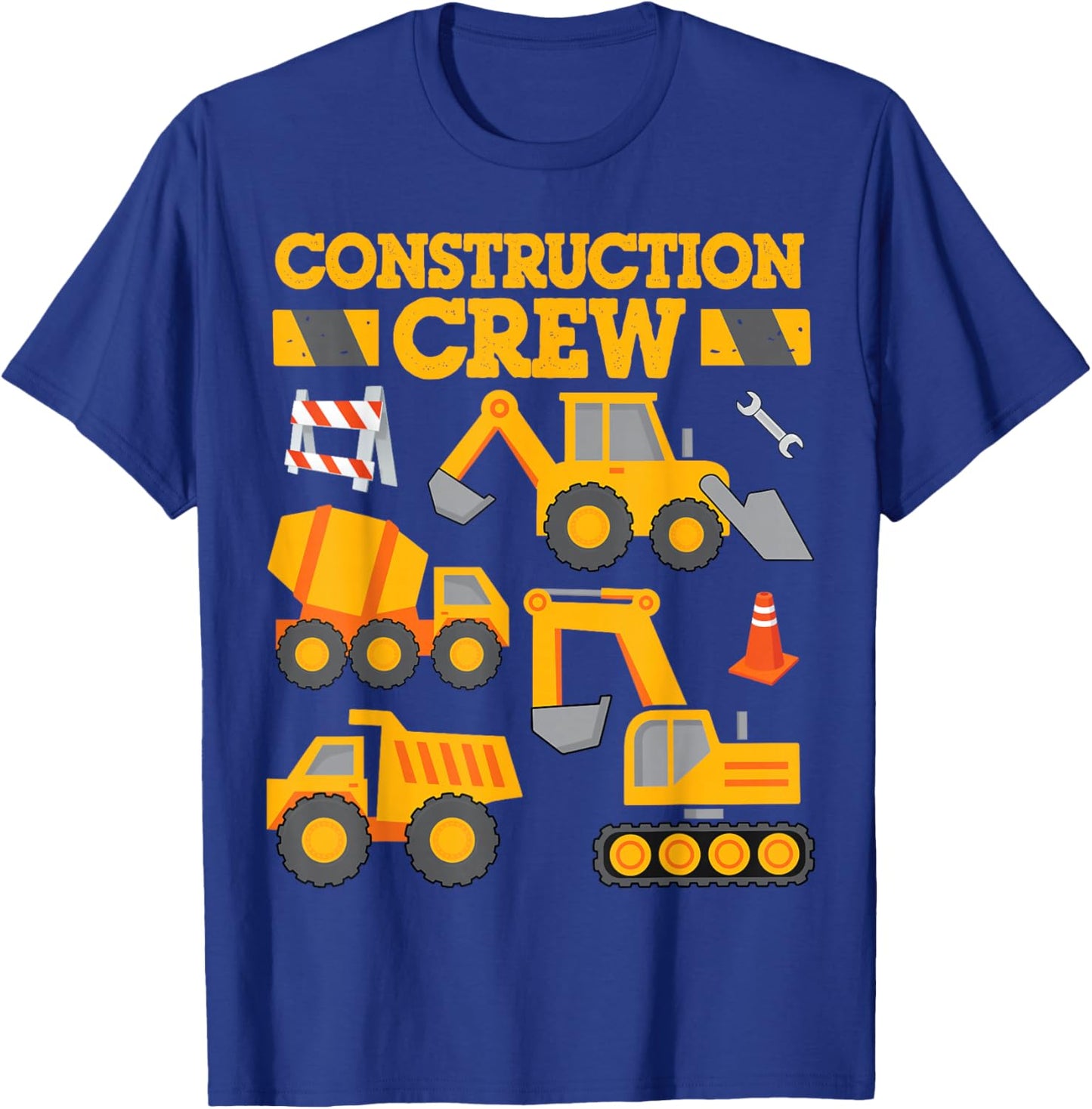 Construction Crew Worker Excavator Shirt Toddler Boys Girls T-Shirt - T-Shirt | Royal