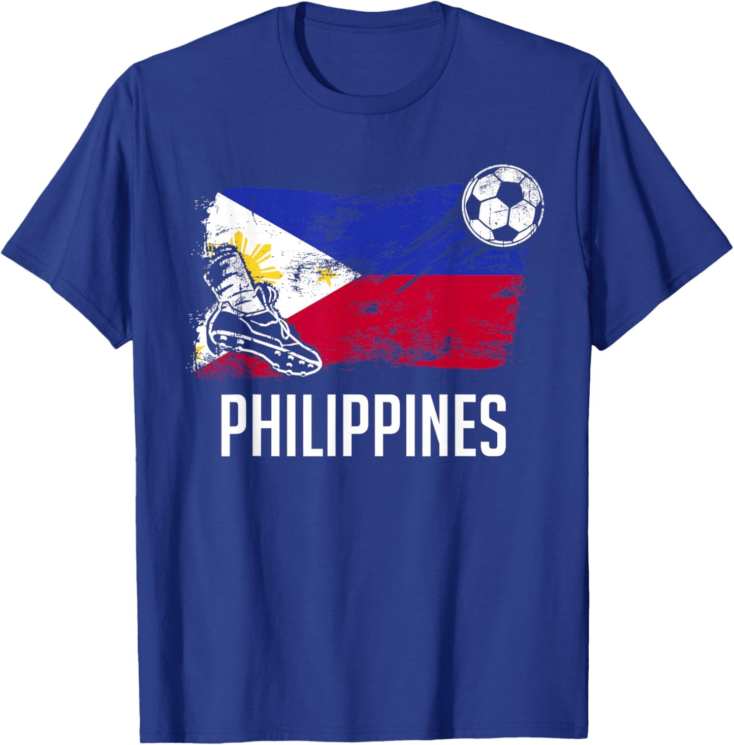 Philippines Flag Jersey Philippine Soccer Team Philippine T-Shirt - T-Shirt | Royal