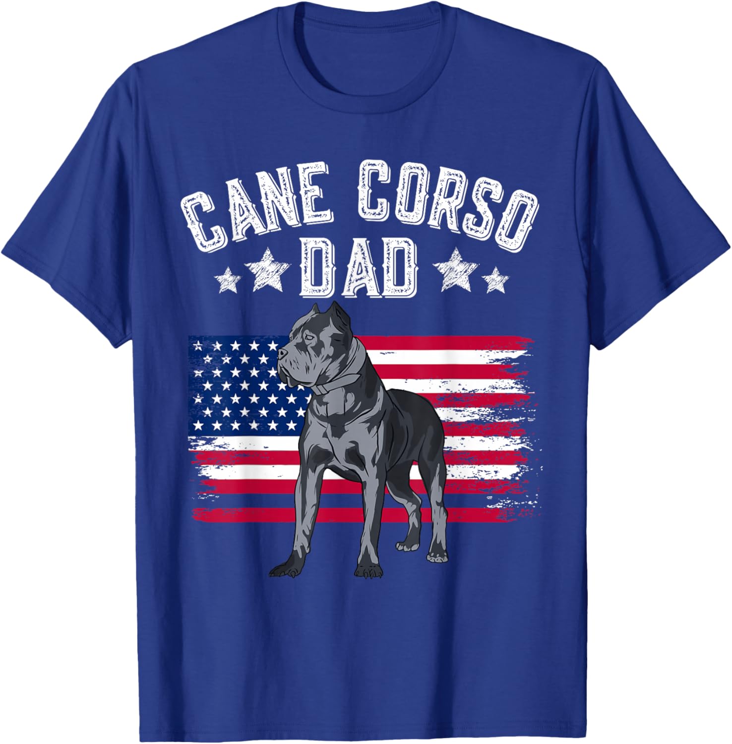 Cane Corso Dad American Flag Best Italian Mastiff Dog Lover T-Shirt - T-Shirt | Royal