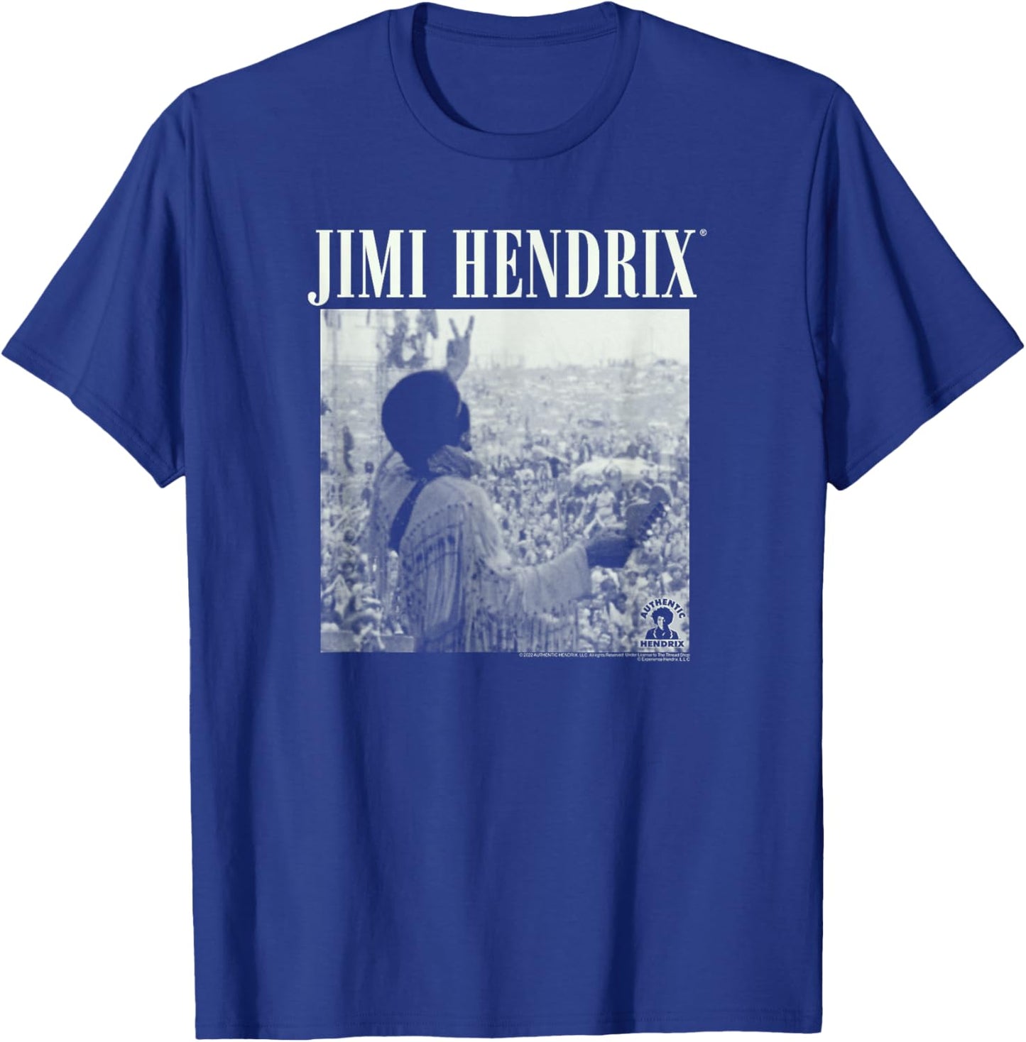 Jimi Hendrix Live at Woodstock T-Shirt - T-Shirt | Royal