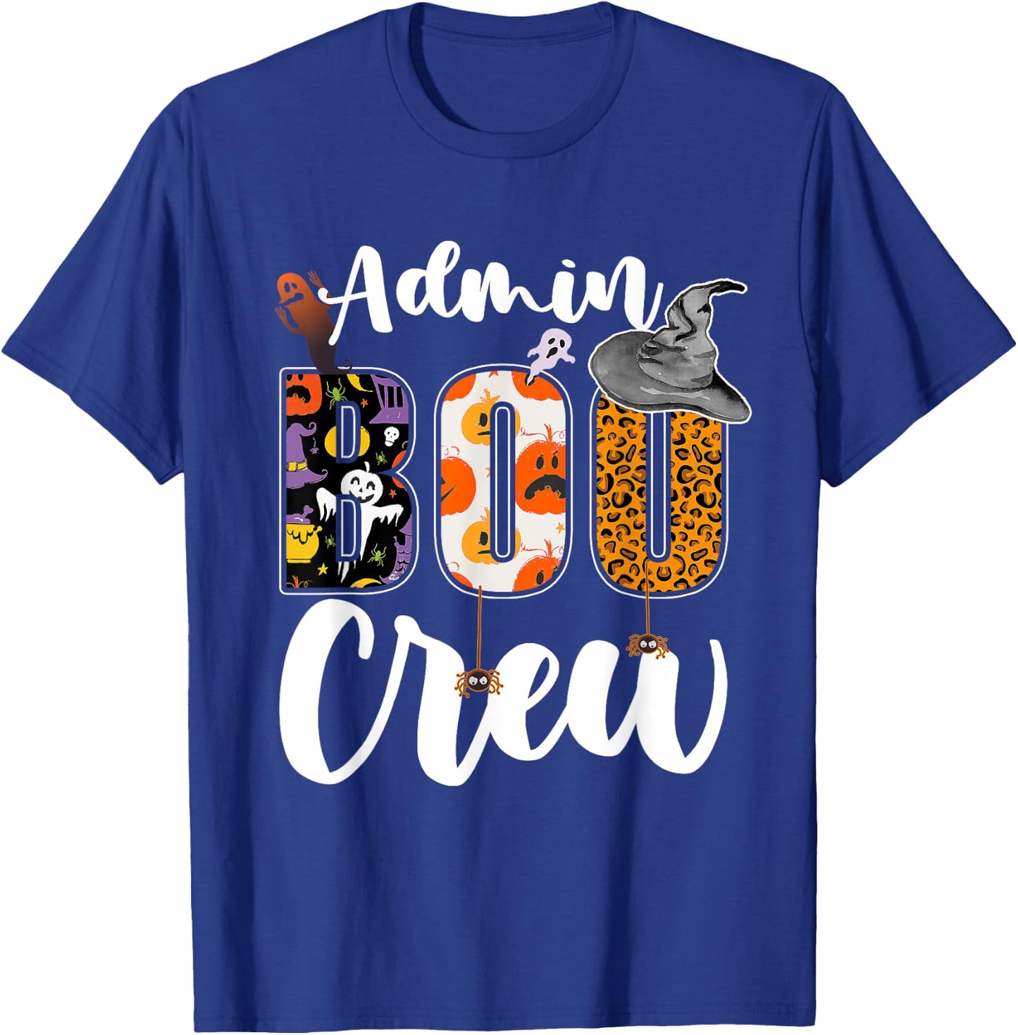 Admin Boo Crew Halloween Matching Administrator Funny T-Shirt - T-Shirt | Royal